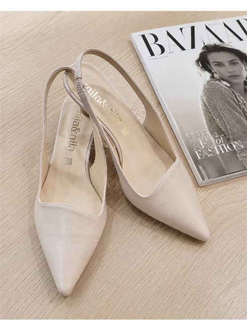 slingback scollo asimmetrico NILA NILA | AB894M115NUDE